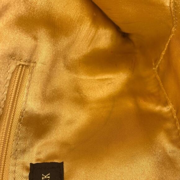 Jessica McClintock Gold Faux Crocodile Clutch Shoulder Bag - Picture 5 of 8